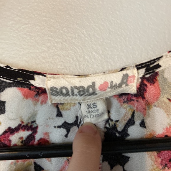 Floral Mini Dress Button Up with Lace Up Back - Picture 3 of 5